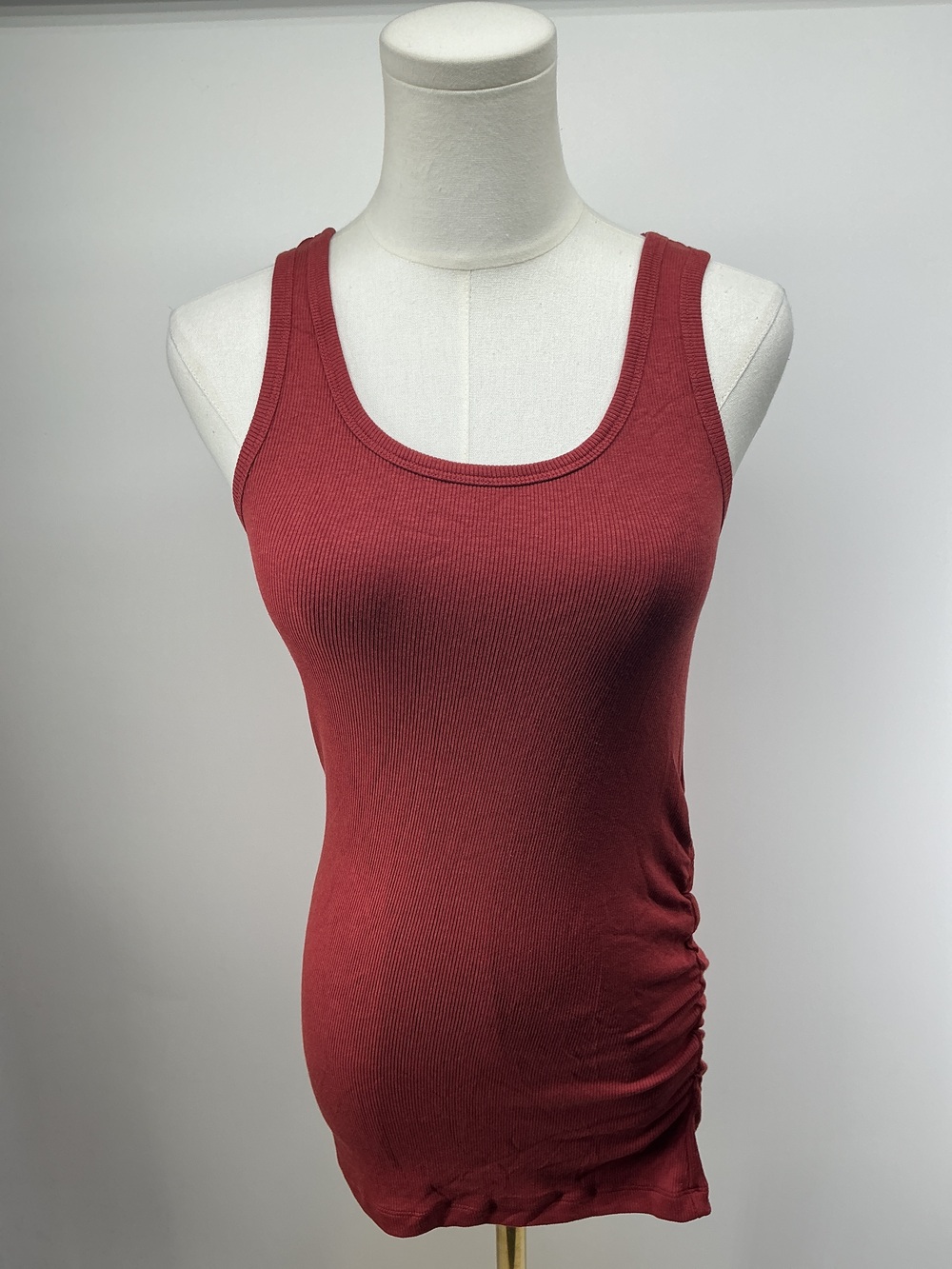 Bamboo Rib Maternity Scoop Neck Tank